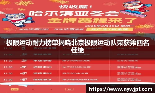 极限运动耐力榜单揭晓北京极限运动队荣获第四名佳绩